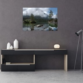 Tablou cu pomi în lac (90x60 cm)