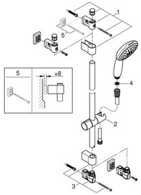 GROHE 279482431 - Set de duș VITALIO START 110 600 mm negru