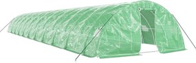 vidaXL Seră cu cadru din oțel, verde, 110 m², 22x5x2,3 m