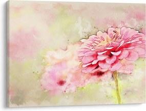 Tablou - Floare roz, aquarel (70x50 cm)