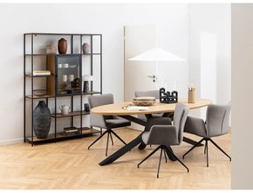 Set de scaune de sufragerie gri 2 buc. tapițat Laura – Actona