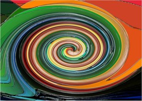 Tablou abstract - spirala colorata (70x50 cm)