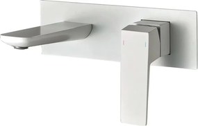 Baterie lavoar incastrata Inter Ceramic Elinor monocomanda alb mat cu corp ingropat