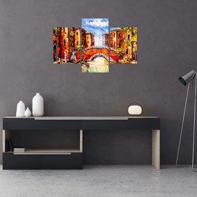 Tablou - Pictură în ulei a orașului III. (90x60 cm)