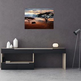 Tablou pe sticlă - Parcul Național Serengeti, Tanzania, Africa (70x50 cm)