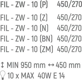 Lustra design LUX diametru 45cm din alama decorata cu sticla Filago