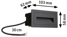 Corp de iluminat încastrat de exterior LED/4W IP44 LONG 230V Paulmann 94383