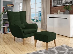 Fotoliu cu suport Flerance (Verde închis) . Promo -17%. 1103801