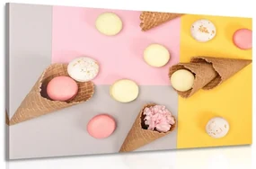 Tablou macarons în con