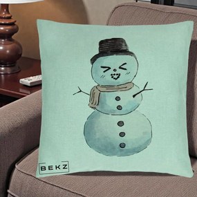 Perna Decorativa Om de Zapada Kawaii Haios, 40x40 cm, Verde Menta, Husa Detasabila, Perna Inclusa, BEKZ®
