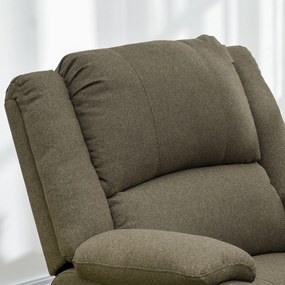 HOMCOM Fotoliu de relaxare, funcție de întindere și suport de picioare, reglabil, până la 150 kg, cadru din oțel, 90 x 96 x 98 cm, Maro | Aosom Romania