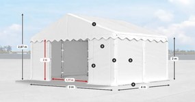 Hală de depozitare/garaj 3x4x2m Comfort PE 240g