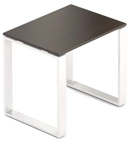 Masa de intalnire Creator 80 x 60 cm, baza alba, wenge