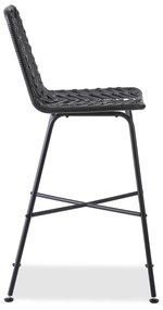 Scaun de bar din ratan negru ESPO 97