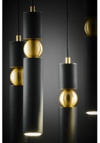 Lustră pe cablu Jupiter 2014 ALAS 5xGU10/10W/230V negru/auriu