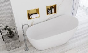Raft incastrat pentru baie 30x30 auriu periat