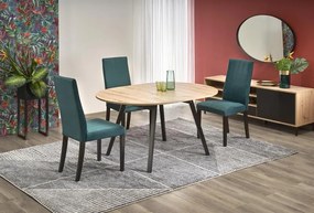 Masa extensibilă Ruben stejar artizan/negru – L102-142 x l102 x h73 cm