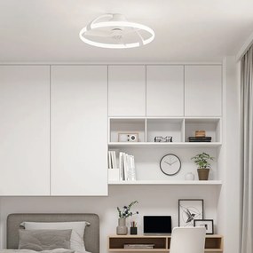 Lustra LED Smart cu Ventilator si telecomanda NEPAL Mini alb