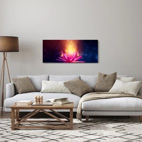 Tablou cu lotus pe apă (120x50 cm)