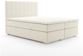 Pat matrimonial Boxspring 140 cm Pugno (bej deschis) (cu sp. depozitare). 1020347