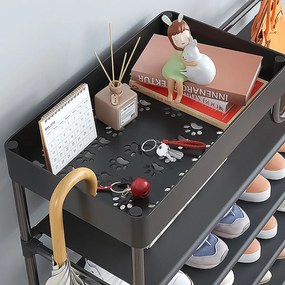 Pantofar, Naimeed D5548, raft incaltaminte, polita multifunctionala, 100 x 22 x 60 cm, negru