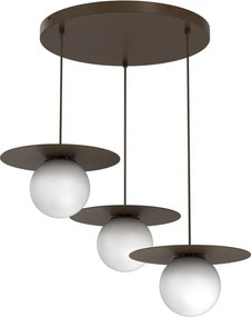 Lustră FLAT pe cablu 3xE27/15W/230V, maro