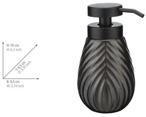 Dozator de săpun lichid gri antracit din ceramică 330 ml Idro – Wenko