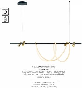 Lustra suspendata moderna LED BALBO