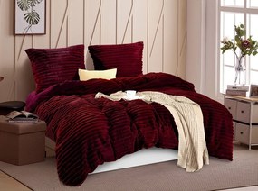 Lenjerie de pat microplus HYGGE burgundy Dimensiunile lenjeriei: 70 x 80 cm | 140 x 200 cm