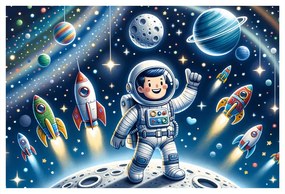Tablou mic astronaut într-o misiune de aventură
