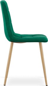 Scaun de catifea verde KARA