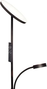 Lampadar LED dimabil NORA LED/25W/230V 2200/3000/4000K + LED/5W 3000K negru + telecomandă