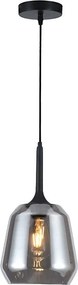 Pendul pe cablu MAEVA 1xE27/40W/230V fumuriu/negru