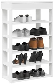 vidaXL Pantofar, alb, 60x30x98 cm, lemn prelucrat