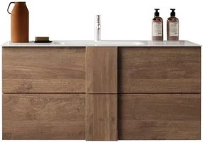 Set dulap baza si lavoar suspendat maro LC Mobili Italia Jupiter 101x53x47 cm