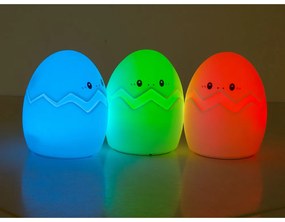 Lampa de noapte din silicon LED pentru copii EGG 12,5 cm alb