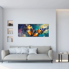 Tablou - Fluture, pictură în ulei (120x50 cm)