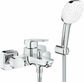Baterie cada-dus Grohe Cubeo finisaj crom lucios cu set de dus si para cu 2 functii