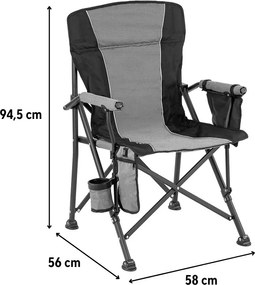 Leziter Premium fotoliu încălzit cu suport pentru pahare gri