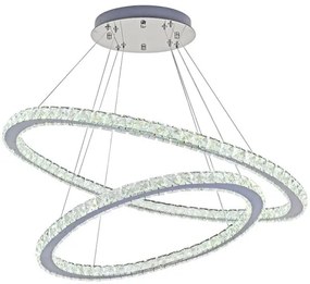 Lustră LED dimabilă pe cablu LED/160W/230V 3000-6500K argintiu + telecomandă