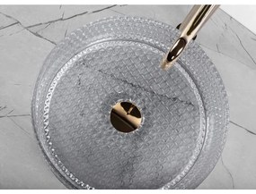 Rea Cristal lavoar 35.5x35.5 cm rotund de blat gri piatra REA-U9615