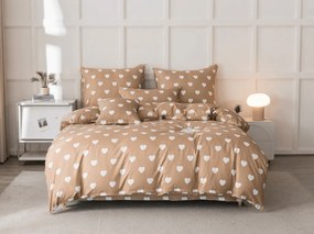 Lenjerie de pat din microfibra CARAMHEART maro Dimensiune lenjerie de pat: 2 buc 70 x 90 cm | 200 x 220 cm