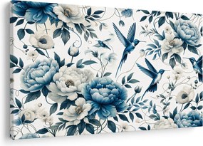 Tablou - Colibri cu flori (90x60 cm)