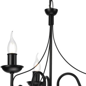Lustră pe lanț DONATO 3xE14/40W/230V negru