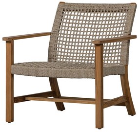 Fotoliu de grădină bej/în culoare naturală din lemn masiv Copper – Exotan