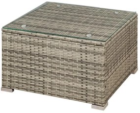 Jusky Set ratan de gradina Punta Cana L - perne gri/antracit
