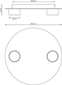Lampă de tavan BOLX 2xGX53/10W/230V bej