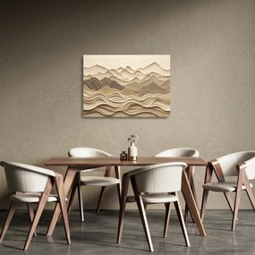 Tablou pe sticlă - Linii Montane 3D (70x50 cm)