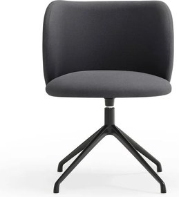 Scaun de sufragerie gri închis tapițat Mogi – Teulat