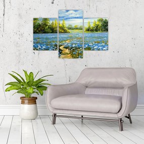 Tablou - Drum de câmp, pictură în ulei (90x60 cm)